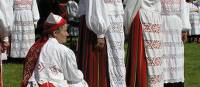 Estonian national costumes on Hiiumaa Island